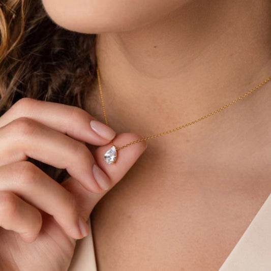 DAINTY Pear-Cut Necklace
